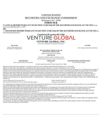 Thumbnail Venture Global Annual Report 2024