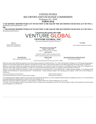 Thumbnail Venture Global Quarterly Report 2025-q1