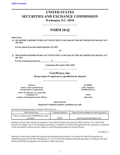 Thumbnail CoreWeave Quarterly Report 2025-q3
