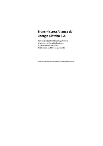 Vorschaubild Taesa (Transmissora Aliança de Energia Elétrica) Finanzbericht 2024