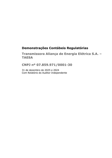 Vorschaubild Taesa (Transmissora Aliança de Energia Elétrica) Finanzbericht 2025