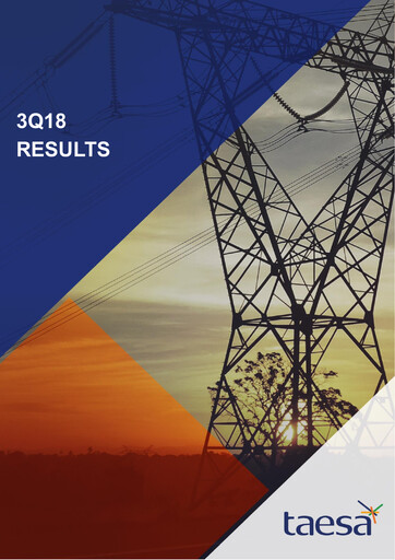 Miniature Taesa (Transmissora Aliança de Energia Elétrica) Rapport trimestriel 2018-q3