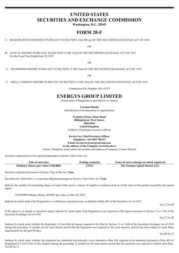 Thumbnail Energys Group Annual Report 2024-2025