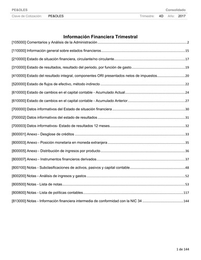Thumbnail Industrias Peñoles Quarterly Report 2017-q4