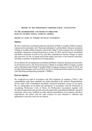 Vorschaubild Bank of Ayudhya Finanzmitteilung 2019-h1