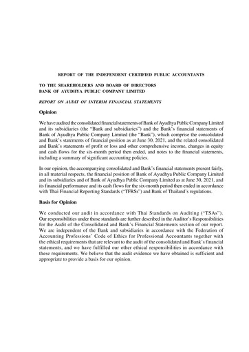 Vorschaubild Bank of Ayudhya Finanzmitteilung 2021-h1