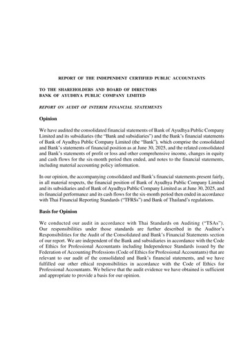 Vorschaubild Bank of Ayudhya Finanzmitteilung 2025-h1