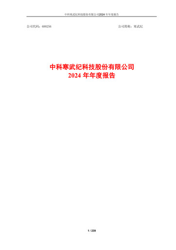 Vorschaubild Cambricon Technologies Jahresbericht 2024