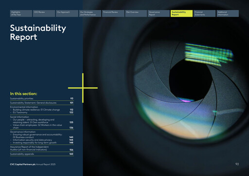 Thumbnail CVC Capital Partners plc Sustainability Report 2025