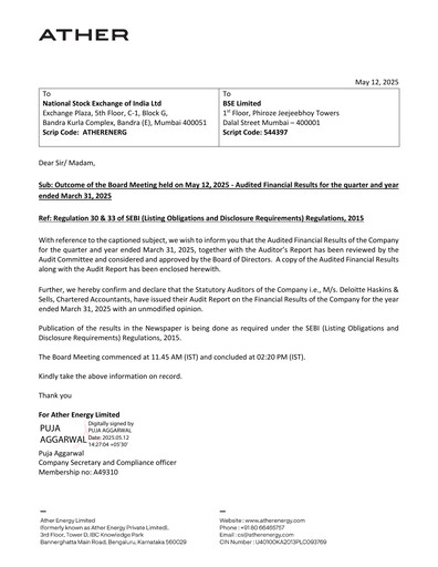 Thumbnail Ather Energy Quarterly Report 2025-q4