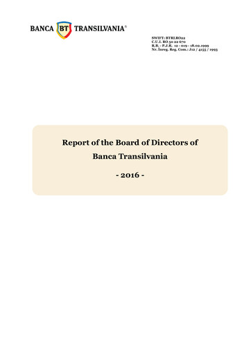 Miniature Banca Transilvania Rapport annuel 2016