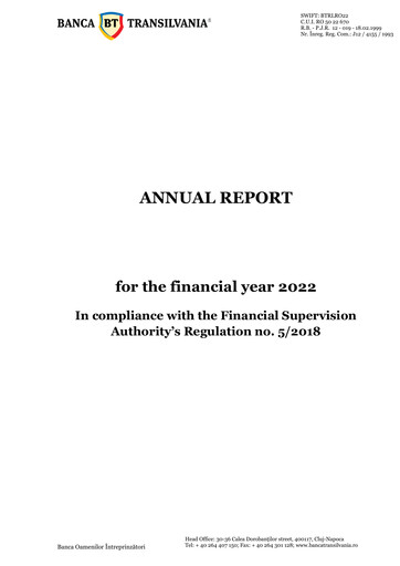 Miniature Banca Transilvania Rapport annuel 2022