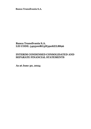Vorschaubild Banca Transilvania Finanzmitteilung 2024-h1