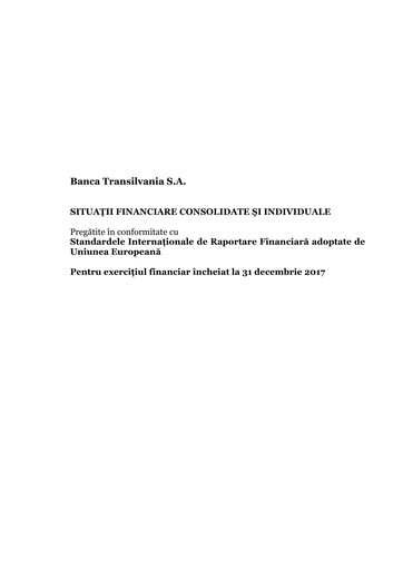 Miniature Banca Transilvania Bilan financier 2017