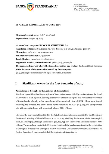 Thumbnail Banca Transilvania Half-year Report 2019-h1