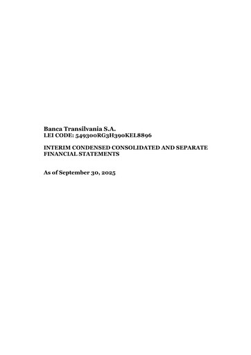 Thumbnail Banca Transilvania Quarterly Report 2025-q3