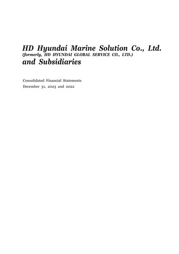 Thumbnail HD Hyundai Marine Solution Financial Statement 2023
