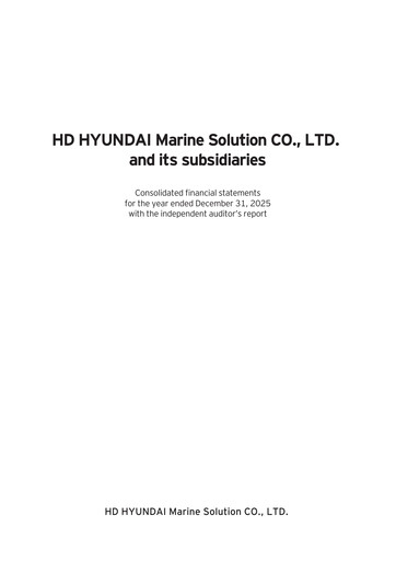 Miniature HD Hyundai Marine Solution Bilan financier 2025