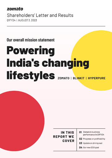 Miniature Eternal (Zomato) Rapport trimestriel 2023-q1