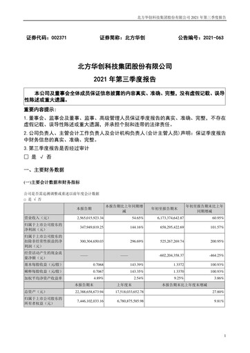 Thumbnail NAURA Technology Group Quarterly Report 2021-q3
