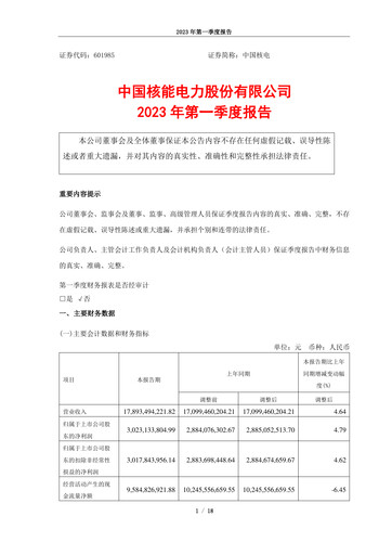 Thumbnail China National Nuclear Power Quarterly Report 2023-q1