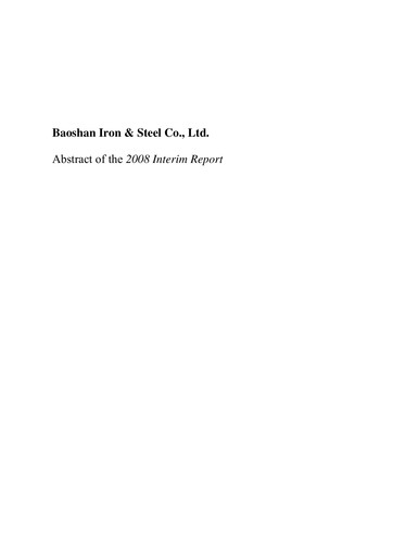 Thumbnail Baosteel Half-year Report 2008-h1