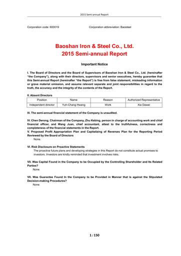 Thumbnail Baosteel Half-year Report 2015-h1