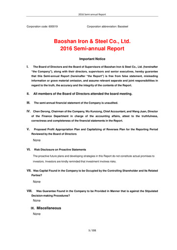 Thumbnail Baosteel Half-year Report 2016-h1