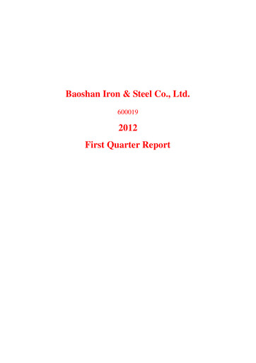 Thumbnail Baosteel Quarterly Report 2012-q1