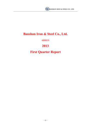 Thumbnail Baosteel Quarterly Report 2013-q1
