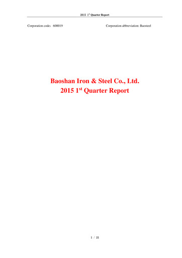 Thumbnail Baosteel Quarterly Report 2015-q1