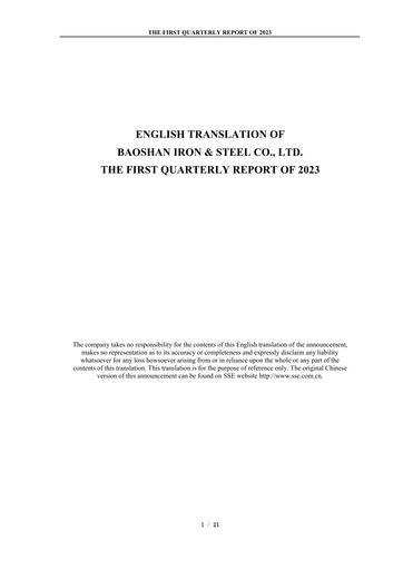 Thumbnail Baosteel Quarterly Report 2023-q1