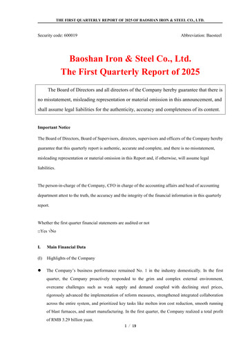Thumbnail Baosteel Quarterly Report 2025-q1
