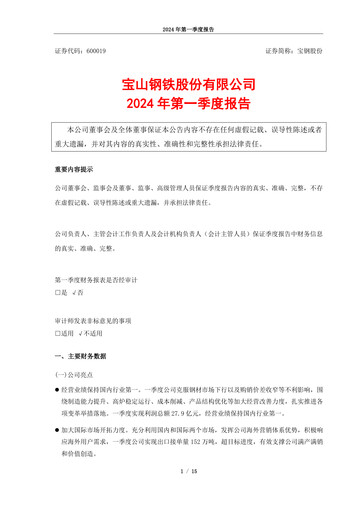 Thumbnail Baosteel Quarterly Report 2024-q1