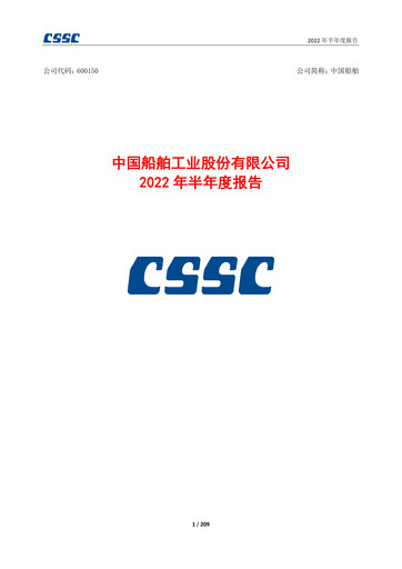 Thumbnail China State Shipbuilding Corporation (CSSC) Half-year Report 2022-h1