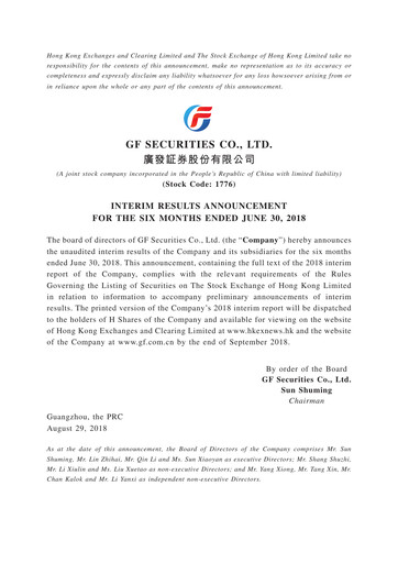 Thumbnail GF Securities Half-year Report 2018-h1