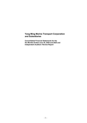 Thumbnail Yang Ming Financial Statement 2026-h1