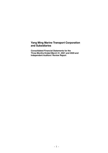 Thumbnail Yang Ming Quarterly Report 2021-q1