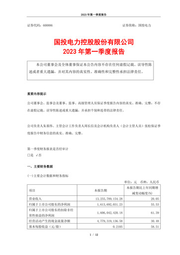 Thumbnail SDIC Power Holdings Quarterly Report 2023-q1