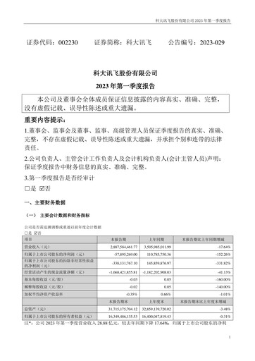 Thumbnail iFLYTEK Quarterly Report 2023-q1