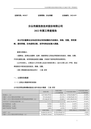 Thumbnail Focus Media Information Technology Quarterly Report 2022-q3
