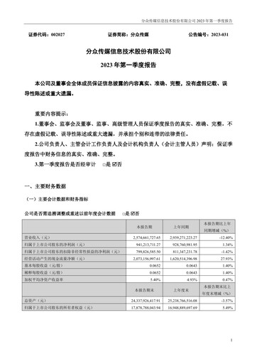 Thumbnail Focus Media Information Technology Quarterly Report 2023-q1