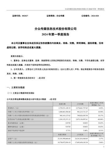 Thumbnail Focus Media Information Technology Quarterly Report 2024-q1