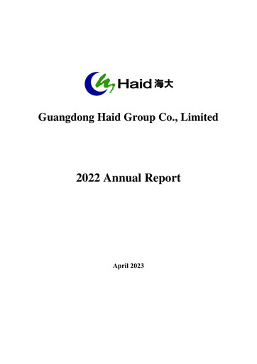 Thumbnail Guangdong HAID Group Annual Report 2022