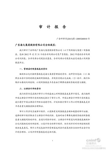Thumbnail Guangdong HAID Group Financial Statement 2012