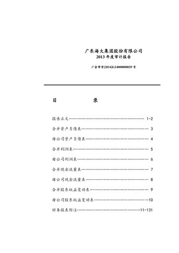 Thumbnail Guangdong HAID Group Financial Statement 2013