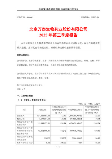 Thumbnail Beijing Wantai Biological Pharmacy Enterprise Quarterly Report 2025-q3
