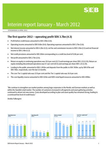 Thumbnail Skandinaviska Enskilda Banken Quarterly Report 2012-q1