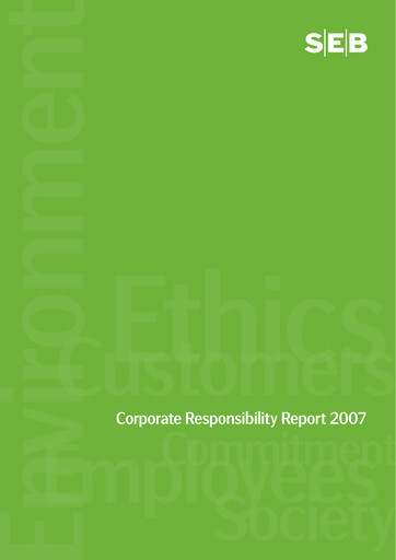 Vorschaubild Skandinaviska Enskilda Banken Nachhaltigkeitsbericht 2007