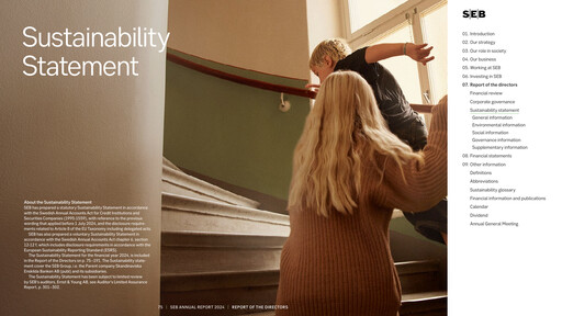 Vorschaubild Skandinaviska Enskilda Banken Nachhaltigkeitsbericht 2024